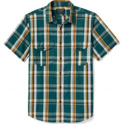 Filson Men's Washed Short Sleeve Feather Cloth Shirt