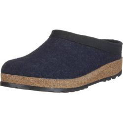 Haflinger GZL Grizzly Clog With Leather Trim Captains Blue