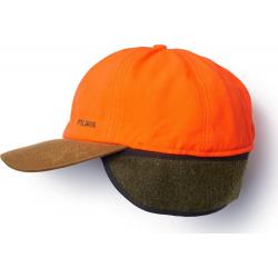 Filson 60074 Insulated Blaze Tin Cloth Cap Tan / Blaze Orange