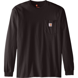 Image of Carhartt Long Sleeve Workwear Pocket T-Shirt Black