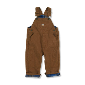 Carhartt Kid's Canvas Bib Overall/ Flannel Lined