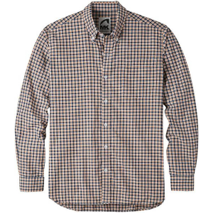 Image of Mountain Khakis Spalding Gingham L/S Shirt Mid Blue/Cantaloupe
