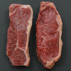 Australian Grass Fed Beef Strip Loin - Cut To Order - 10.5 lbs, 3/4-inch steaks