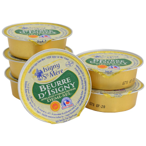 Isigny Butter Portion Cups, Salted - 48 x 1 oz salted butter refills