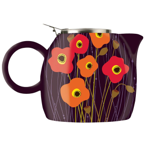 Tea Forte PUGG Ceramic Teapot - Poppy Fields - 24 oz teapot