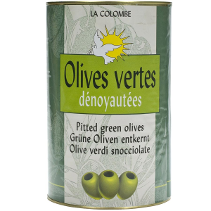 French Pitted Green Olives - 9 lbs 4 oz can