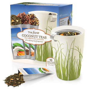 Tea Forte Tea Brewing System - Coconut Teas - 1 Kati Cup, 10 Single Steeps Pouches
