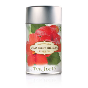 Tea Forte Wild Berry Hibiscus Herbal Tea - Loose Leaf Tea - 50 Servings Canister