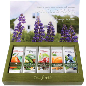 Tea Forte Herbal Retreat Sampler Loose Leaf Tea Single Steeps - 15 Single Steep Pouches