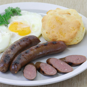 Smoked Bison Breakfast Sausages with Maple Syrup - 14 oz pack, 7 links