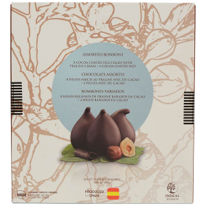 Assorted Chocolate Coated Figs, With Praline Cream and Plain - 5 chocolate covered figs - 2 with praline cream, 3 plain