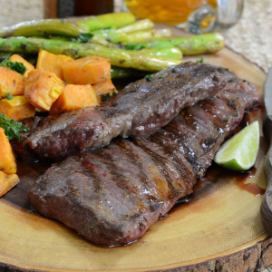 Grass Fed Beef Outside Skirt Steaks, Peeled, Boneless - 2 pieces, 2 lbs ea