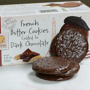 French Butter Cookies Coated in Dark Chocolate - 1 box - 4.76 oz