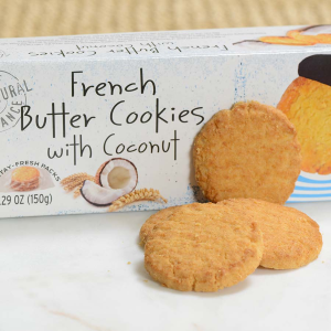 French Butter Cookies with Coconut - 1 box - 5.29 oz
