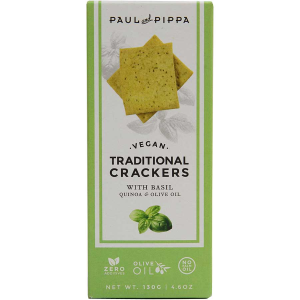 Traditional Crackers with Basil, Quinoa and Olive Oil, Vegan - 4.6 oz box