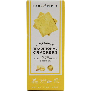 Traditional Crackers with Parmesan Cheese and Olive Oil, Vegetarian - 4.6 oz box