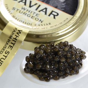 Italian White Sturgeon Caviar - Malossol, Farm Raised - 1 oz, glass jar