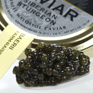 French Siberian Sturgeon Caviar (A. baerii) - Malossol, Farm Raised - 1 oz, glass jar
