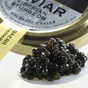 Italian Siberian Sturgeon Caviar - Malossol, Farm Raised - 1 oz, glass jar