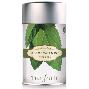 Tea Forte Moroccan Mint Green Tea - Loose Leaf Tea - 50 Servings Canister