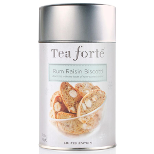 Tea Forte Rum Raisin Biscotti Black Tea - Loose Leaf Tea - 50 Servings Canister
