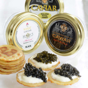 Osetra, Beluga Hybrid and Kaluga Caviar Taster Set -