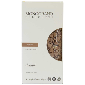 Farro Wheat Ditalini Pasta, Organic - 12 boxes - 17.6 oz ea (pre order*)