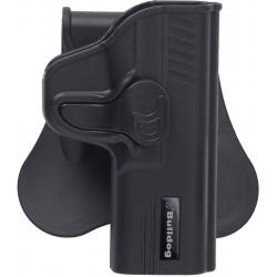 Bulldog Rapid Release Polymer holster with paddle - RH only Fits Standard Ruger SR9