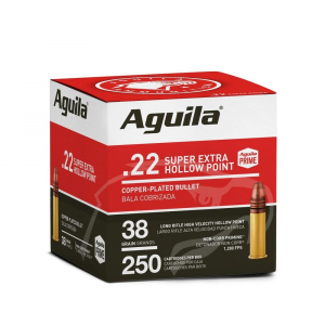 Aguila Super Extra High Velocity Rifle Ammunition .22 LR 38 gr. CPHP 1280 fps 250/ct
