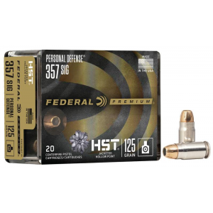 Federal Personal Defense HST Handgun Ammunition .357 Sig 125 gr JHP 1360 fps 20/ct