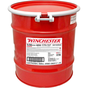 Winchester USA Lake City M193 Rifle Ammunition 5.56mm 55 gr. FMJ 3240 fps 14,000/drum