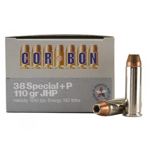 Corbon Self-Defense JHP Handgun Ammunition .38 Spl (+P) 110 gr JHP 1050 fps 20/box