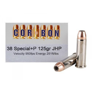 Corbon Self-Defense JHP Handgun Ammunition .38 Spl (+P) 125 gr JHP 1125 fps 20/box