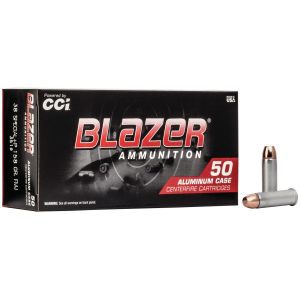 CCI Blazer Aluminum Handgun Ammunition .38 Spl +p 158 gr. FMJ 850 fps 50/ct