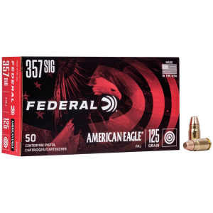 American Eagle Handgun Ammunition .357 SIG 125 gr FMJ 1350 fps 50/box