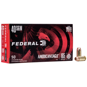 Federal American Eagle Handgun Ammunition .40 S&W 165 gr. FMJ 1130 fps 50/ct - $20.99 at Natchez Shooting & Outdoors