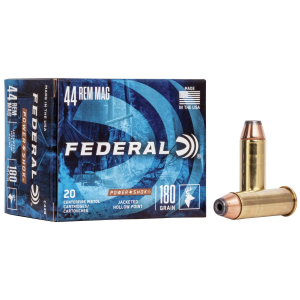 Federal Power-Shok Handgun Ammunition .44 Mag 180 gr JHP 1460 fps 20/box