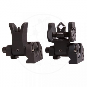 Troy Industries Micro Sight Set - M4 Front & Dioptic Rear -Black