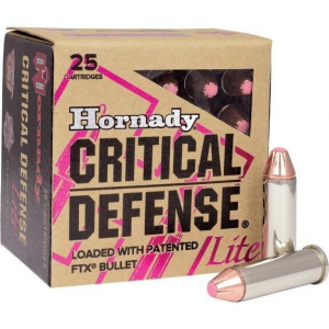 Hornady Critical Defense Lite Handgun Ammunition .38 Spl 90 gr FTX 1200 fps 25/box