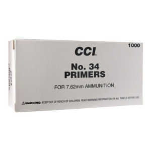 CCI Standard Primers #34 (Large) 7.62mm Military / NATO Sensitivity 1000/ct