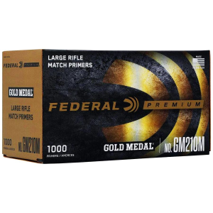 Federal Federal Premium Gold Medal Centerfire Primers-Large Rifle Match - $74.99 at Natchez Shooting & Outdoors