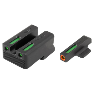 Truglo Truglo TFX Pro Tritium/Fiber-Optic Day/Night Sights Fit Novak LoMount cut .270 front / .500 rear - Orange Outline Front/Rear Green - $99.99 at Natchez Shooting & Outdoors