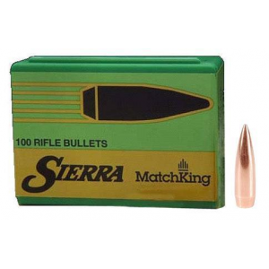 Sierra MatchKing Rifle Bullets (500/ct) .22 cal .224" 52 gr HPBT MATCH