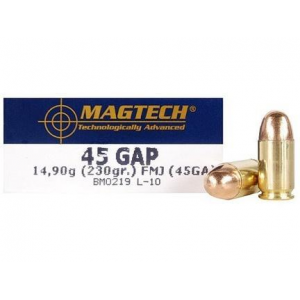 MagTech Handgun Ammunition .45 GAP 230 gr FMJ 837 fps 50/box