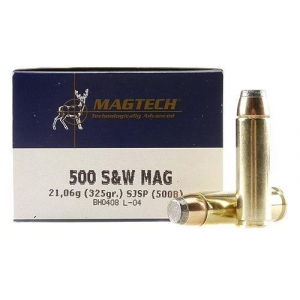 MagTech Handgun Ammunition .500 S&W 325 gr JSP 1801 fps 20/box
