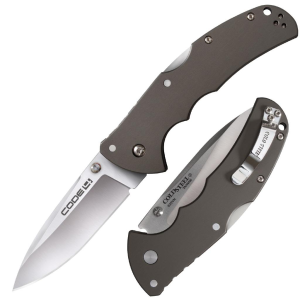 Cold-Steel Cold Steel Code-4 Spear Point Lockback Knife Gray - 3-1/2" Blade Satin - $94.99 at Natchez Shooting & Outdoors