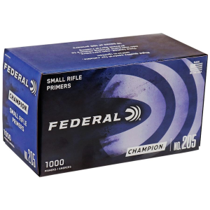 Federal Federal Premium Champion Centerfire .205 Primers Small Rifle 1000/ct - $59.99 at Natchez Shooting & Outdoors