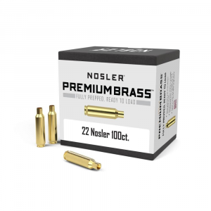 Nosler Unprimed Brass Rifle Cartridge Cases .22 Nosler NOS HS - 100/ct