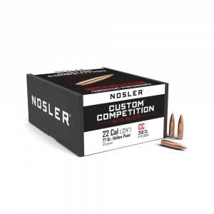 Nosler Custom Competition Bullets .22 cal .224" 77 gr HPBT 250/ct
