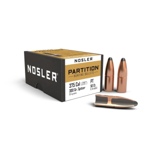Nosler Nosler Partition Rifle Bullets .375 cal .375" 300 gr SPT 50/ct - $126.99 at Natchez Shooting & Outdoors